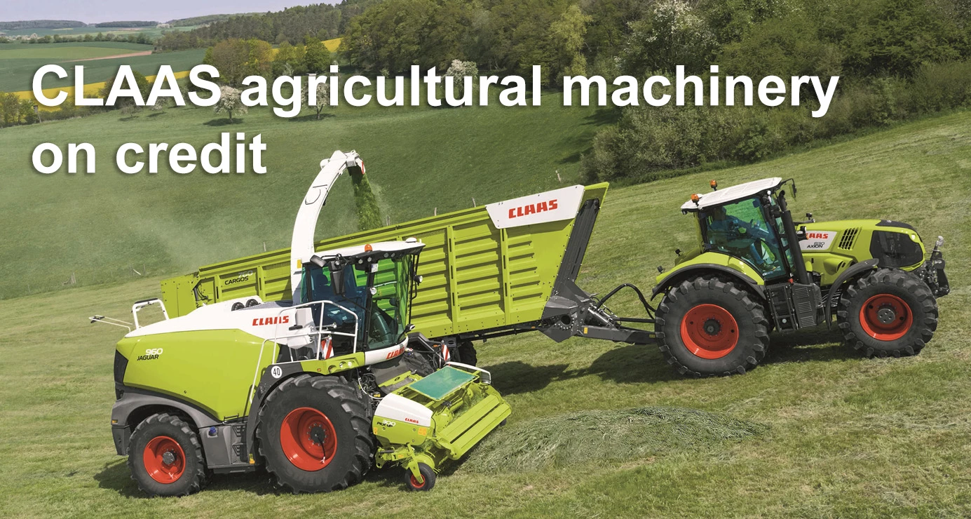 CLAAS agriculture machinery on credit