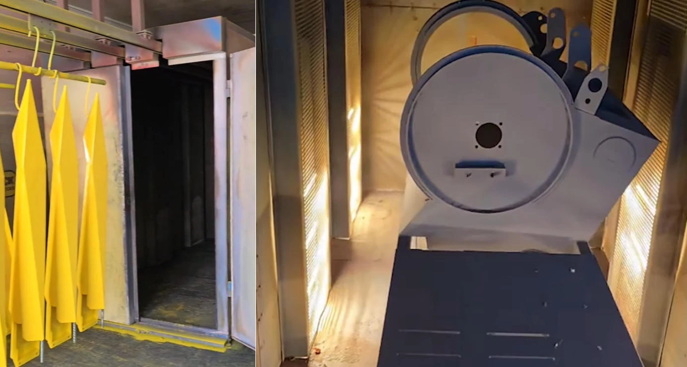 Powder coating of metal