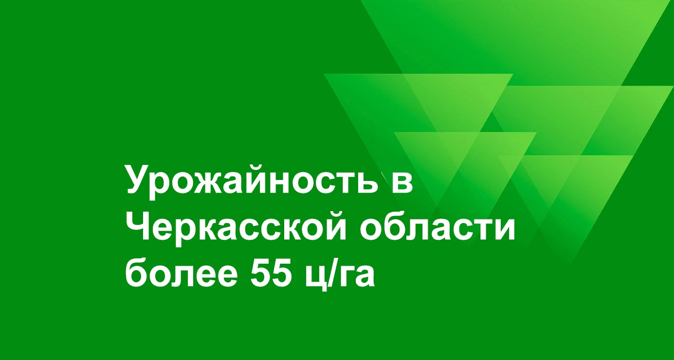 Урожайность в Черкасской области - более 55 ц/га