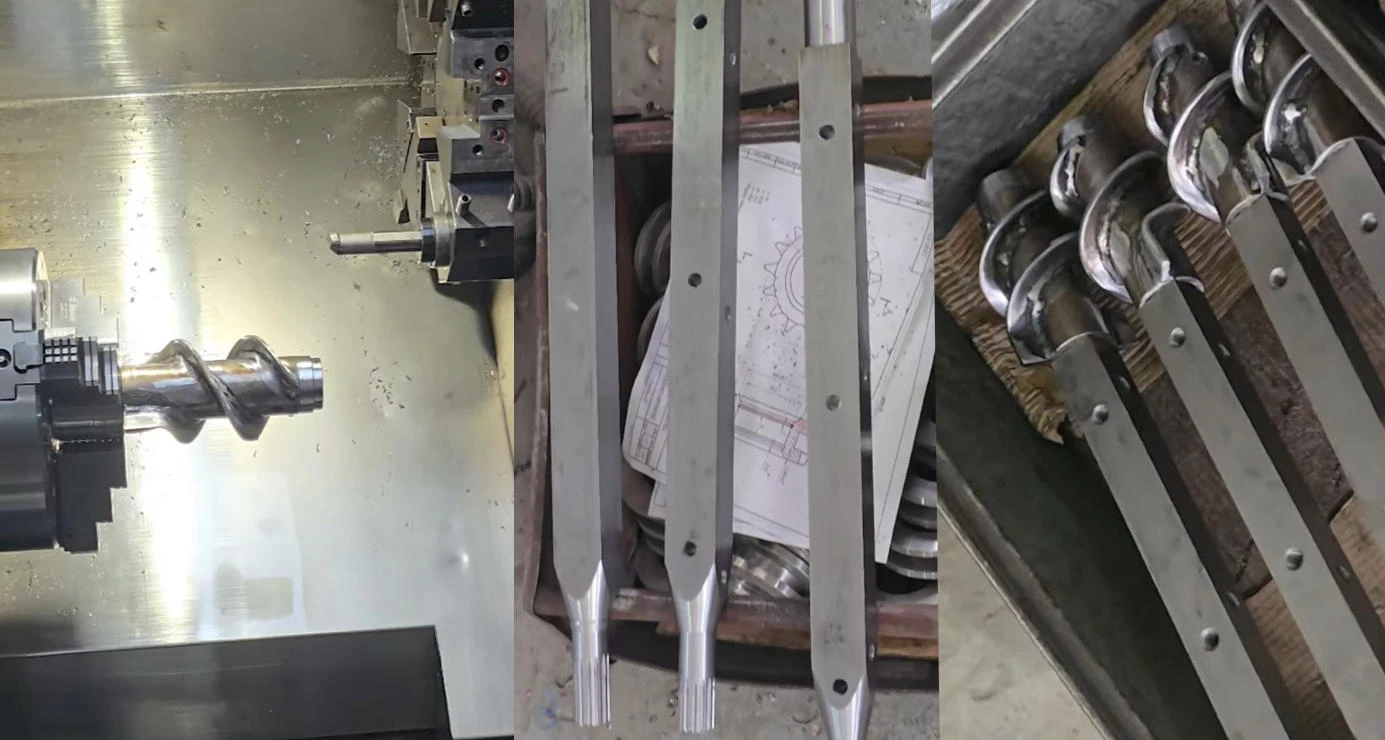 Shaft auger for Geringhoff harvester