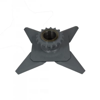 Shredder flange with knives